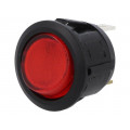 R13-112B-02-BR; ROCKER; SPST; Pos: 2; OFF-ON; 20A/14VDC; red; LED 14VDC; 50mΩ; SCI