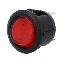 R13-112B-02-BR; ROCKER; SPST; Pos: 2; OFF-ON; 20A/14VDC; red; LED 14VDC; 50mΩ; SCI R13-112B-02-BR; ROCKER; SPST; Pos: 2; OFF-ON; 20A/14VDC; red; LED 14VDC; 50mΩ; SCI