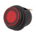 R13-112B8-02-BBR; ROCKER; SPST; Pos: 2; OFF-ON; 20A/14VDC; red; IP65; LED 14VDC; 50mΩ; SCI