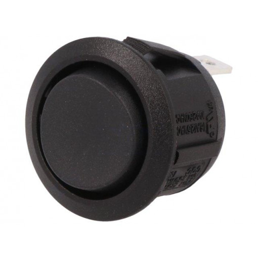 R13-112I-02; ROCKER; SP3T; Pos: 3; (ON)-OFF-(ON); 10A/250VAC; black; none; 50mΩ; SCI