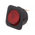 R13-203B-01-BR; ROCKER; SPST; Pos: 2; OFF-ON; 25A/12VDC; red; neon lamp; 50mΩ; SCI R13-203B-01-BR; ROCKER; SPST; Pos: 2; OFF-ON; 25A/12VDC; red; neon lamp; 50mΩ; SCI