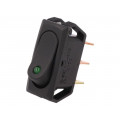 R13-242L-01-BBG; ROCKER; SPST; Pos: 2; OFF-ON; 25A/12VDC; black; LED 12VDC,point; SCI R13-242L-01-BBG; ROCKER; SPST; Pos: 2; OFF-ON; 25A/12VDC; black; LED 12VDC,point; SCI