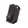 R13-249L-01-BBY; ROCKER; SPST; Pos: 2; OFF-ON; 20A/12VDC; black; LED 12VDC,point; SCI