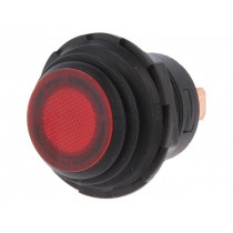 R13-553B2L-01; Switch: push-button; Pos: 2; SPST; 10A/14VDC; OFF-ON; red; IP65; SCI
