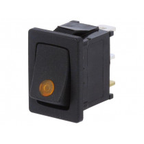 R13-66B2-02-BBY; ROCKER; SPST; Pos: 2; OFF-ON; 16A/12VDC; black; LED 12VDC,point; SCI