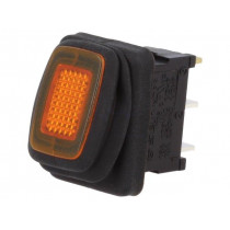 R13-66B8-02-BBY; ROCKER; SPST; Pos: 2; OFF-ON; 16A/12VDC; orange; IP65; LED 12VDC; SCI