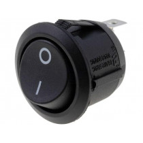 R13-112A-02-BB-2D; ROCKER; SPST; Pos: 2; OFF-ON; 10A/250VAC; black; none; 50mΩ; UL94V-2; SCI