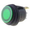 R13-112B8W-02-BGNN-0A-L2; ROCKER; SPST; Pos: 2; OFF-ON; 10A/28VDC; green; IP65; LED 24VDC; 50mΩ; SCI R13-112B8W-02-BGNN-0A-L2; ROCKER; SPST; Pos: 2; OFF-ON; 10A/28VDC; green; IP65; LED 24VDC; 50mΩ; SCI