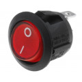 R13-112BF-02-BR-2D-N-2; ROCKER; SPST; Pos: 2; OFF-(ON); 10A/250VAC; red; neon lamp 230V; SCI R13-112BF-02-BR-2D-N-2; ROCKER; SPST; Pos: 2; OFF-(ON); 10A/250VAC; red; neon lamp 230V; SCI