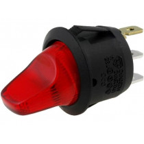 R13-112BPW; ROCKER; SPST; Pos: 2; OFF-ON; 10A/250VAC; red; neon lamp 230V; 50mΩ; SCI R13-112BPW; ROCKER; SPST; Pos: 2; OFF-ON; 10A/250VAC; red; neon lamp 230V; 50mΩ; SCI