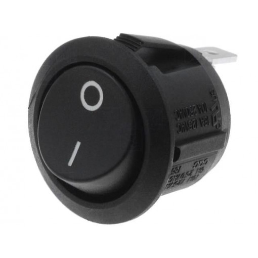R13-112F-02-BB-2D; ROCKER; SPST; Pos: 2; OFF-(ON); 10A/250VAC; black; none; 50mΩ; SCI R13-112F-02-BB-2D; ROCKER; SPST; Pos: 2; OFF-(ON); 10A/250VAC; black; none; 50mΩ; SCI