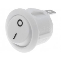 R13-112F-02-WW-2D; ROCKER; SPST; Pos: 2; OFF-(ON); 10A/250VAC; white; none; 50mΩ; SCI R13-112F-02-WW-2D; ROCKER; SPST; Pos: 2; OFF-(ON); 10A/250VAC; white; none; 50mΩ; SCI
