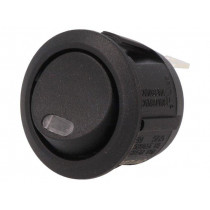 R13-112L-02-BBCR-L3; ROCKER; SPST; Pos: 2; OFF-ON; 10A/250VAC; black; LED 3VDC; 50mΩ; SCI