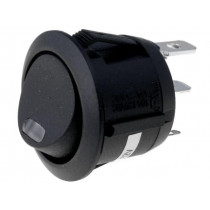R13-112L-02-BBCR-L1; ROCKER; SPST; Pos: 2; OFF-ON; 20A/14VDC; black; LED 12VDC,point; SCI