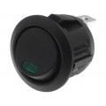 R13-112LF-02-BBG0-OD-L-3; ROCKER; SPST; Pos: 2; OFF-(ON); 20A/12VDC; black; LED 12VDC,point; SCI R13-112LF-02-BBG0-OD-L-3; ROCKER; SPST; Pos: 2; OFF-(ON); 20A/12VDC; black; LED 12VDC,point; SCI