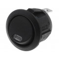 R13-112LF-02-BBR0-OD-L-3; ROCKER; SPST; Pos: 2; OFF-(ON); 20A/12VDC; black; LED 12VDC,point; SCI R13-112LF-02-BBR0-OD-L-3; ROCKER; SPST; Pos: 2; OFF-(ON); 20A/12VDC; black; LED 12VDC,point; SCI