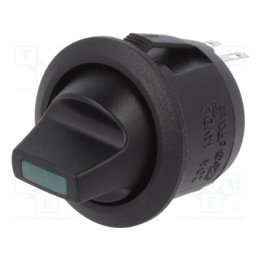R13-112LP-02-BBGG-0D-L-1; ROCKER; SPST; Pos: 2; OFF-ON; 20A/12VDC; black; LED 12VDC,point; SCI R13-112LP-02-BBGG-0D-L-1; ROCKER; SPST; Pos: 2; OFF-ON; 20A/12VDC; black; LED 12VDC,point; SCI