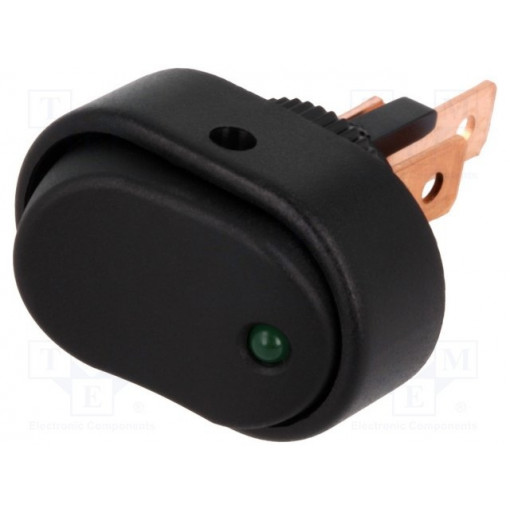 R13-133L-01-BBG-L-1; ROCKER; SPST; Pos: 2; OFF-ON; 30A/12VDC; black; LED 12VDC; -20÷85°C; SCI R13-133L-01-BBG-L-1; ROCKER; SPST; Pos: 2; OFF-ON; 30A/12VDC; black; LED 12VDC; -20÷85°C; SCI