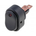R13-133L-01-BBR-L-1; ROCKER; SPST; Pos: 2; OFF-ON; 30A/12VDC; black; LED 12VDC; -20÷85°C; SCI