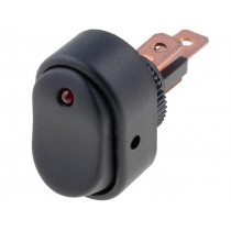 R13-133L-01-BBR-L-1; ROCKER; SPST; Pos: 2; OFF-ON; 30A/12VDC; black; LED 12VDC; -20÷85°C; SCI R13-133L-01-BBR-L-1; ROCKER; SPST; Pos: 2; OFF-ON; 30A/12VDC; black; LED 12VDC; -20÷85°C; SCI