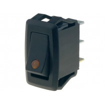 R13-205B2F-01-Y-L1; ROCKER; SPST; Pos: 2; OFF-(ON); 16A/12VDC; black; LED; Body: black; SCI R13-205B2F-01-Y-L1; ROCKER; SPST; Pos: 2; OFF-(ON); 16A/12VDC; black; LED; Body: black; SCI