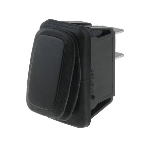 R13-238A8-01; ROCKER; SPST; Pos: 2; OFF-ON; 16A/250VAC; black; IP65; none; 50mΩ; SCI