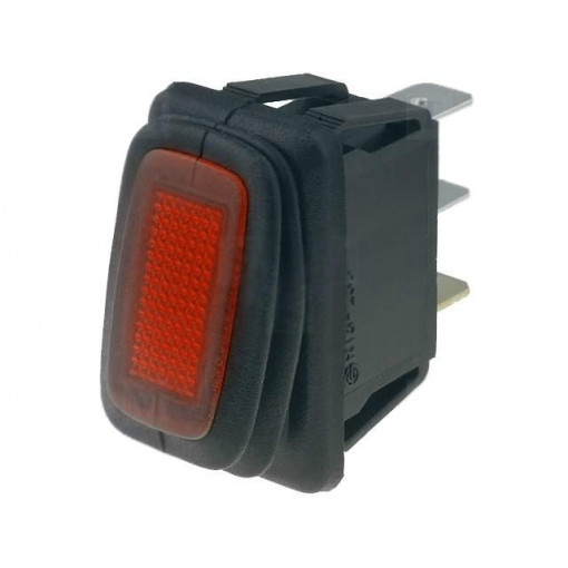 R13-238B8-01-R-N2; ROCKER; SPST; Pos: 2; OFF-ON; 16A/250VAC; red; IP65; neon lamp 230V; SCI