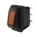 R13-238B8-01-Y-L1; ROCKER; SPST; Pos: 2; OFF-ON; 16A/12VDC; orange; IP65; LED 12VDC; SCI R13-238B8-01-Y-L1; ROCKER; SPST; Pos: 2; OFF-ON; 16A/12VDC; orange; IP65; LED 12VDC; SCI