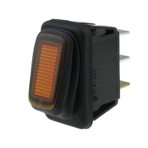 R13-238B8-01-Y-L1; ROCKER; SPST; Pos: 2; OFF-ON; 16A/12VDC; orange; IP65; LED 12VDC; SCI