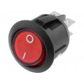 R13-244B-02-BR-2D; ROCKER; DPST; Pos: 2; OFF-ON; 10A/250VAC; red; neon lamp 230V; 50mΩ; SCI