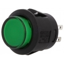 R13-523AL-05-BG-L-1; Switch: push-button; Pos: 2; SPST-NO; 1.5A/250VAC; OFF-(ON); green; SCI