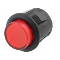 R13-523AL-05-BR-L-1; Switch: push-button; Pos: 2; SPST-NO; 1.5A/250VAC; OFF-(ON); red; SCI