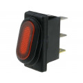 R13-70B8-01-R; ROCKER; SPST; Pos: 2; OFF-ON; 10A/250VAC; red; IP65; neon lamp; 50mΩ; SCI