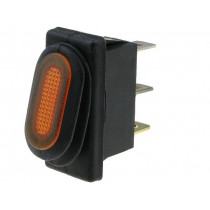 R13-70B8-01-Y; ROCKER; SPST; Pos: 2; OFF-ON; 10A/250VAC; orange; IP65; neon lamp; SCI