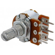 R16148-1B-2-A1K; Potentiometer: shaft; single turn; 1kΩ; 63mW; ±20%; THT; 6mm; metal; SR PASSIVES R16148-1B-2-A1K; Potentiometer: shaft; single turn; 1kΩ; 63mW; ±20%; THT; 6mm; metal; SR PASSIVES