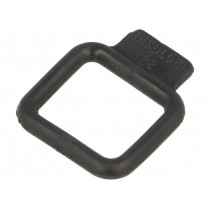 201-20020; Elasticated loop; PVC; black; W: 23.8mm; L: 22mm; H: 3.2mm; HELLERMANNTYTON