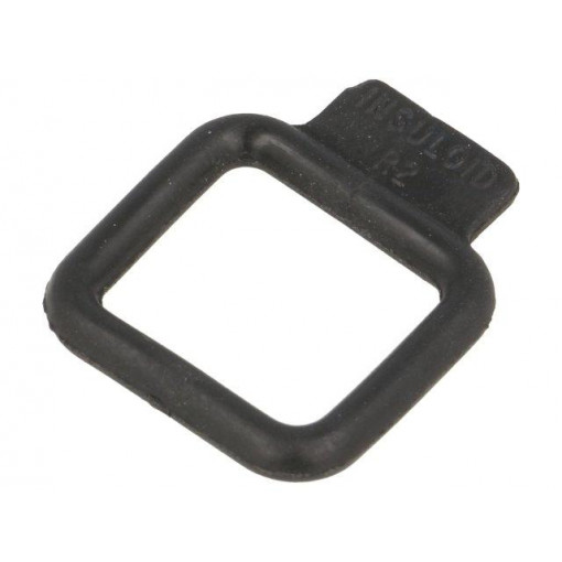 201-20020; Elasticated loop; PVC; black; W: 23.8mm; L: 22mm; H: 3.2mm; HELLERMANNTYTON