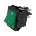 R210-1-C5G-BG9NWC; ROCKER; DPST; Pos: 2; OFF-ON; 16A/250VAC; green; neon lamp 230V; CANAL ELECTRONIC