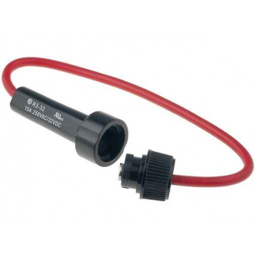 R3-32B2; Fuse holder; cylindrical fuses; 6,3x30mm,6,3x32mm; Imax: 15A; SCI