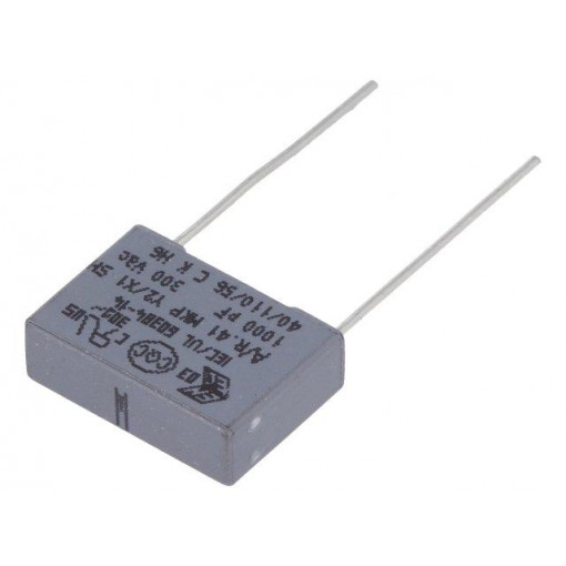 R413F1100DQ00M; Capacitor: polypropylene; Y2; 1nF; 10mm; ±20%; 13x4x9mm; -40÷110°C; KEMET