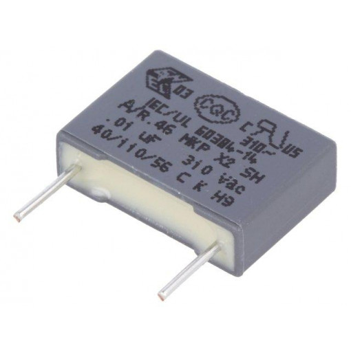 R463F210000N0M; Capacitor: polypropylene; X2; 10nF; 10mm; ±20%; 13x4x9mm; -40÷110°C; KEMET