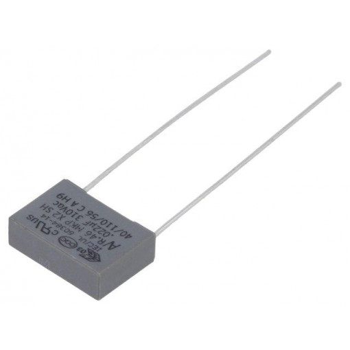 R463F222040N0M; Capacitor: polypropylene; X2; 22nF; 10mm; ±20%; 13x4x9mm; -40÷110°C; KEMET