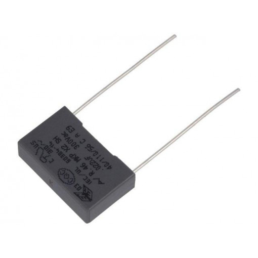 R463I22205001K; Capacitor: polypropylene; X2; 22nF; 15mm; ±10%; 18x5x11mm; 310VAC; KEMET