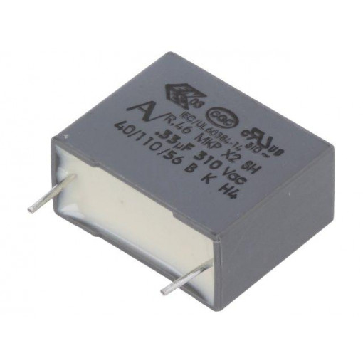 R463I333000N0M; Capacitor: polypropylene; X2; 330nF; 15mm; ±20%; 18x8.5x14.5mm; KEMET