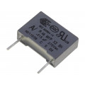 R46KF215000N0K; Capacitor: polypropylene; X2; 15nF; 10mm; ±10%; 13x4x9mm; -40÷110°C; KEMET R46KF215000N0K; Capacitor: polypropylene; X2; 15nF; 10mm; ±10%; 13x4x9mm; -40÷110°C; KEMET