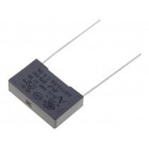 R46KI21005001K; Capacitor: polypropylene; X2; 10nF; 15mm; ±10%; 18x5x11mm; 275VAC; KEMET