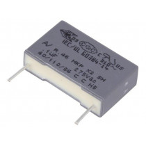 R46KI31000001M; Capacitor: polypropylene; X2; 100nF; 15mm; ±20%; 18x5x11mm; 275VAC; KEMET