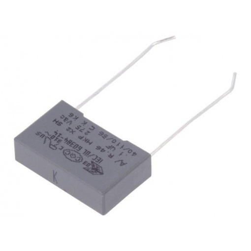 R46KI3100DQM1K; Capacitor: polypropylene; X2; 100nF; 15mm; ±10%; 18x5x11mm; 275VAC; KEMET