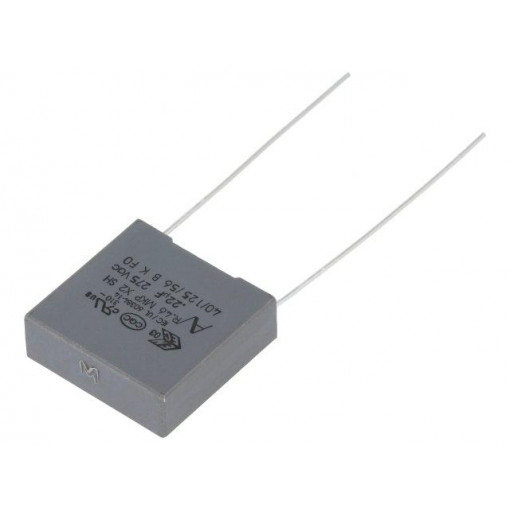 R46KI322040H2M; Capacitor: polypropylene; X2; 220nF; 15mm; ±20%; 18x6x17.5mm; KEMET