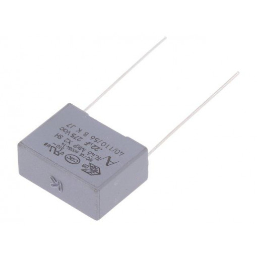 R46KI322050M2K; Capacitor: polypropylene; X2; 220nF; 15mm; ±10%; 18x6x12mm; 275VAC; KEMET